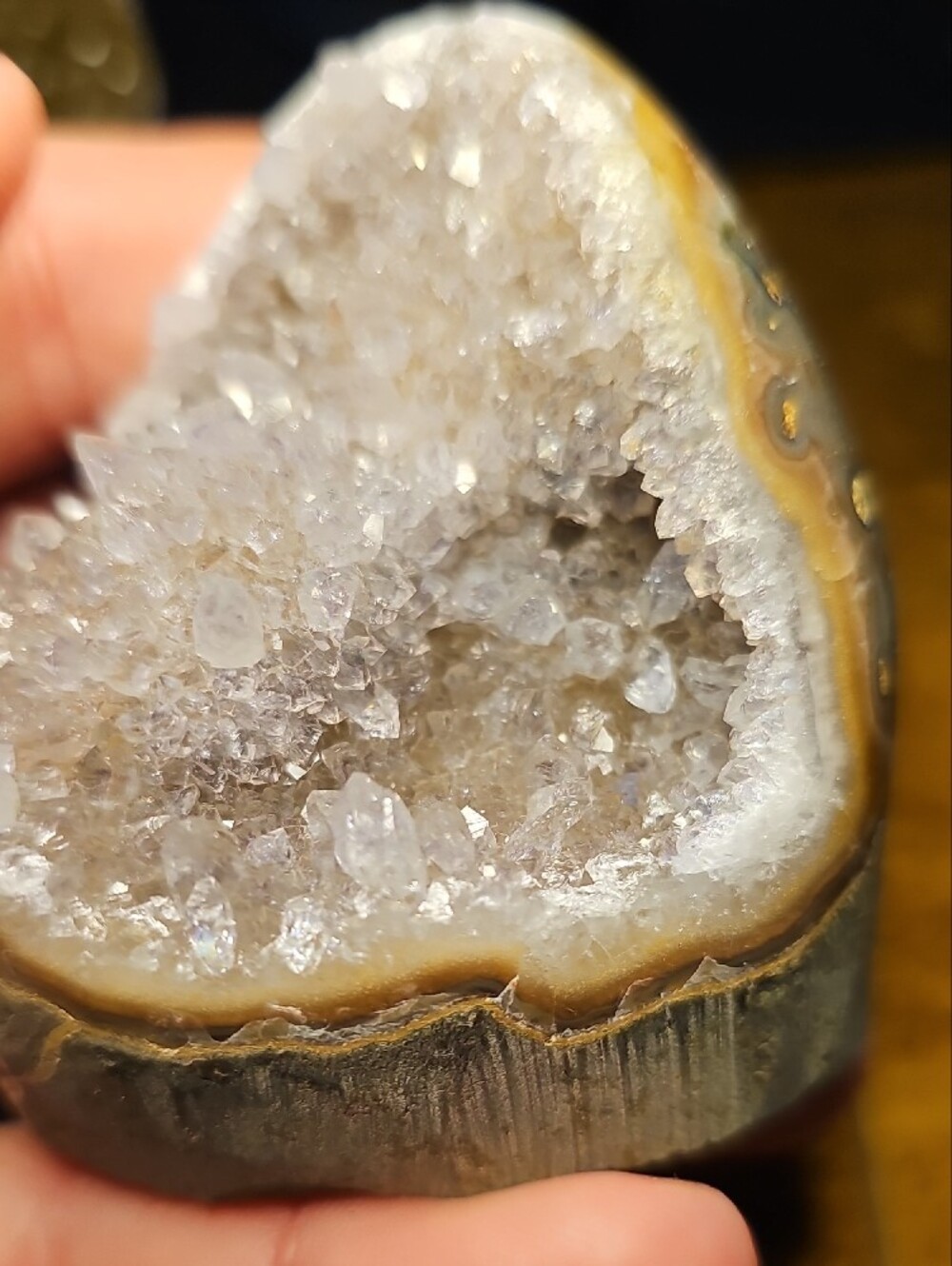 Natural Amethyst/Quartz Geode Cluster - Sparkling Lavender Crystals - Picture 5 of 11